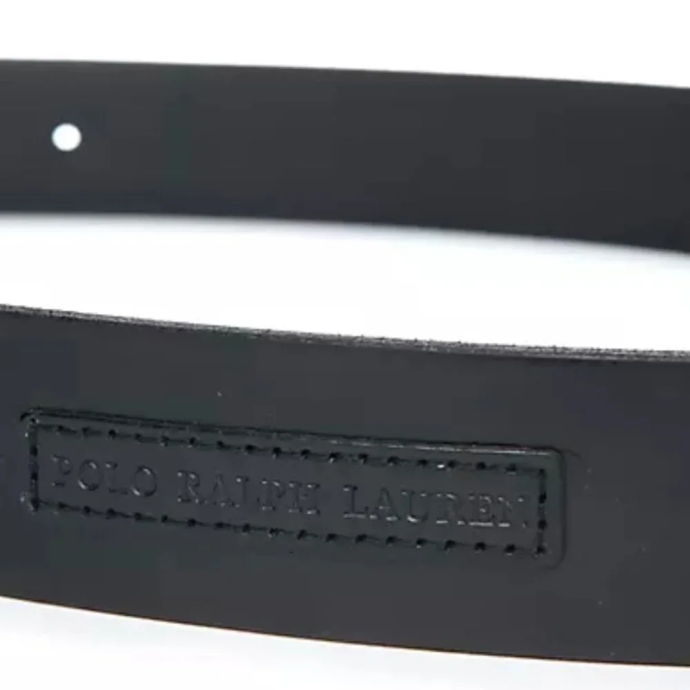 Polo Ralph Lauren Leather Roller-Buckle Black Belt
